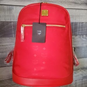 MCM Large Nylon Logo Backpack